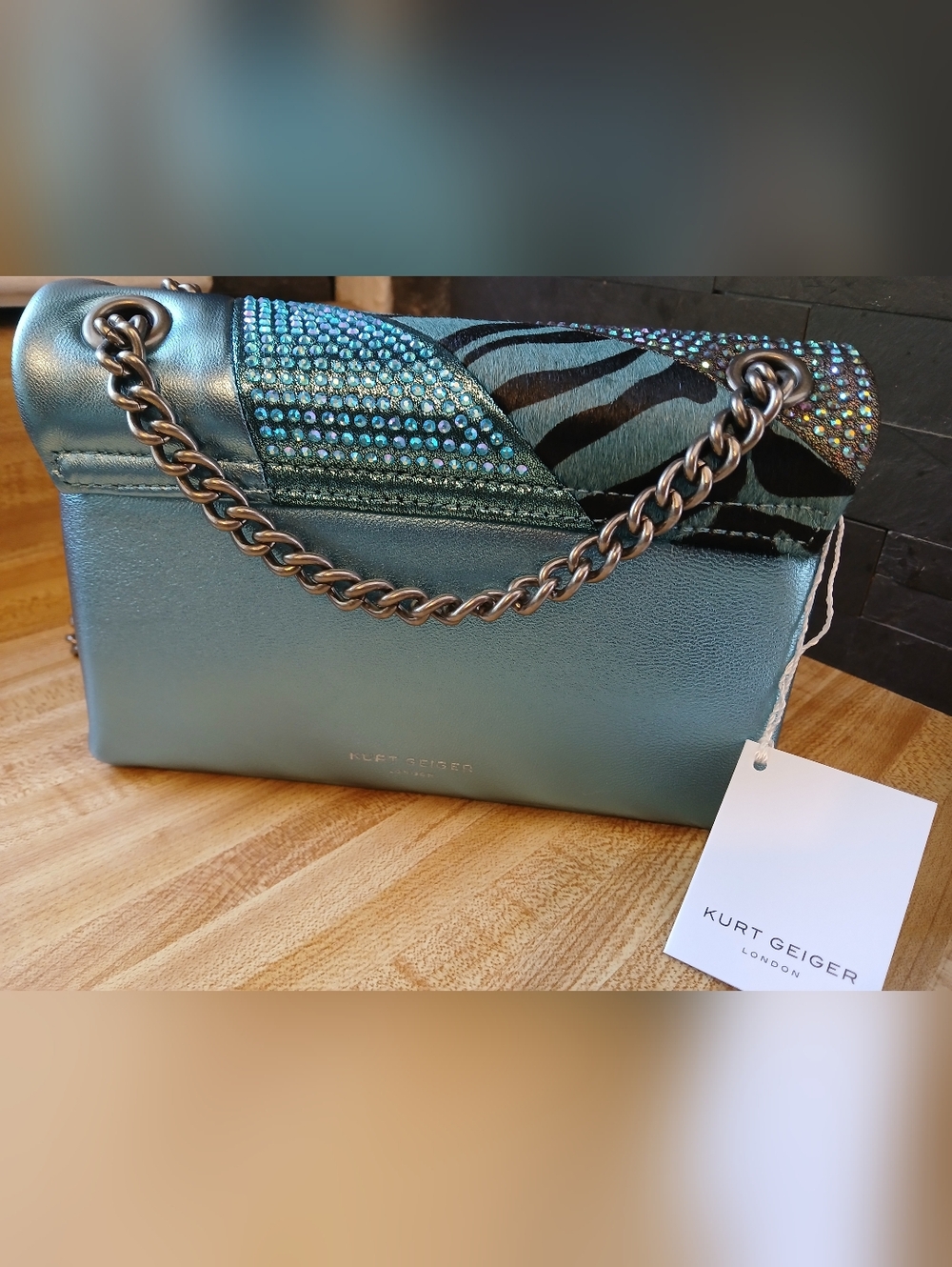 SOLD DO NOT BUY Kurt Geiger NWT Multi Print Kensington W/Silver Hardware&Dustbag - Picture 7 of 8